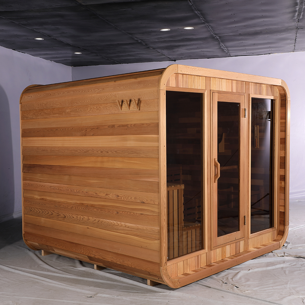 Aussensauna Panorama Zedernholz **Package DEAL**